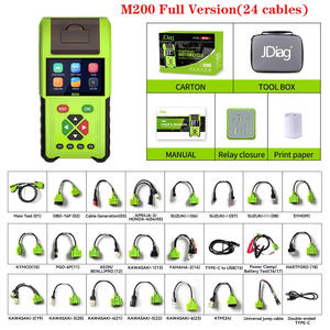 JDiag M200, escáner de diagnóstico de motocicleta OBD2, lector de código de error de Moto, probador de batería, herramienta <span class=keywords><strong>Motoscan</strong></span>, versión completa - Product Image 2