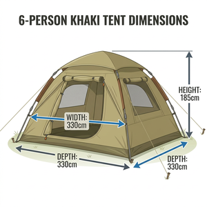 Tente de camping automatique hydraulique pour 6 personnes, installation instantanée, résistante au vent et au sable, revêtement argenté, tente familiale - Product Image 4