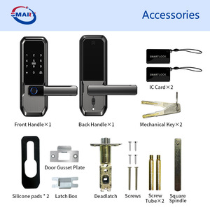 Mật khẩu thẻ Khóa cửa kỹ thuật số tuya ứng dụng kiểm soát khóa nhà <span class=keywords><strong>Keyless</strong></span> thông minh chốt cửa xử lý khóa - Product Image 6