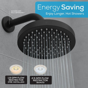 Cross Border 4-Position Super High Pressure Shower Head Black Round Overhead Top Spray Bathroom Shower Head Set - Product Image 2
