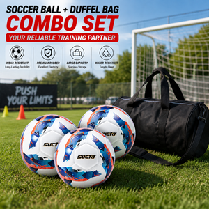 Set di 3 Palloni da <span class=keywords><strong>Calcio</strong></span> in PU Rinforzato con Borsa Oxford <span class=keywords><strong>per</strong></span> <span class=keywords><strong>il</strong></span> Trasporto, Camera d'Aria in Gomma Naturale, <span class=keywords><strong>per</strong></span> Allenamento di Squadra e Competizioni - Product Image 2