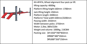Werkstatt 4T 5 T Vierpfosten-Hebebühne mit CE <span class=keywords><strong>4</strong></span>-poligem Heber für Rad ausrichtung service <span class=keywords><strong>4</strong></span>/5 Tonnen <span class=keywords><strong>4</strong></span>-polige Hebe maschine - Product Image 6