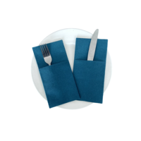 Serviettes en papier jetables Airlaid Serviettes de table de couleur avec poche pour couverts intégrée pour la fête de mariage