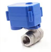 DC3/6V-24V AC220V petit actionneur électrique en acier inoxydable personnalisable vanne à boisseau sphérique 2 voies 1/2 "3/4" 1 "pouces tailles ISO9001 CE