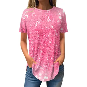 नई लड़कियों के कपड़े कैज़ुअल महिला टी-शर्ट छोटी आस्तीन वाली गोल गर्दन वाली टी-शर्ट महिलाओं के लिए वसंत ग्रीष्म के लिए कैज़ुअल टी-शर्ट महिलाओं के लिए