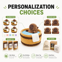 Peluche personnalisée Capybara en coton PP et polyester, brodée, tissu super doux, anti-stress, vente directe usine, OEM ODM