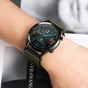 Nouveau modèle de montre intelligente 20mm 22mm pour Samsung Galaxy <span class=keywords><strong>Watch</strong></span> <span class=keywords><strong>7</strong></span> <span class=keywords><strong>Garmin</strong></span>, bracelet en nylon tissé à boucle magnétique - Product Image 6