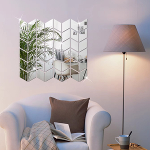 Adesivo da parete in acrilico a specchio con combinazione di diamanti e specchio adesivo stereoscopico da parete per camera dei bambini - Product Image 1