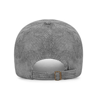 Gorro de Béisbol Deportivo Estilo Coreano Otoño Invierno, Gorra de Pana con Bordado, Hebilla Dorada de Cobre, Versátil