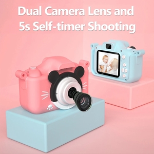 H3 Mickey Mini çift lens çocuklar kamera 1080P çözünürlük çocuk kamera güzel oyuncak çocuklar hediye ödülü olarak selfie dijital kamera - Product Image 2