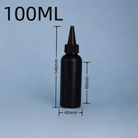 Bouteilles d'huile d'olive en PEHD noir mat résistantes aux hautes températures, 300 ml, 500 ml, 1000 ml, pour colle et peinture, flacon souple en gros