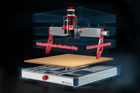 TTC450 Ultra Machine Cnc 4 Axes en Aluminium 2 en 1 pour Travail du Bois avec Changeur d'Outils Automatique, Système de Table Cnc Router Graveur pour Bois et Pierre