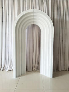 Nouveau support LED en acier inoxydable en forme d'arche de FURUN LEDA, style simple, vente en gros pour la décoration de fond de scène de mariage - Product Image 5