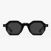 Lunettes de soleil de luxe pour femmes, de haute qualité, noires, UV400, style streetwear, de marque, en acétate, OEM