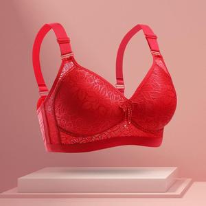 Reggiseno <span class=keywords><strong>di</strong></span> grandi dimensioni Push up regolabile traspirante sottile stampo tazza quattro petto <span class=keywords><strong>donna</strong></span> biancheria intima senza anello in acciaio - Product Image 2