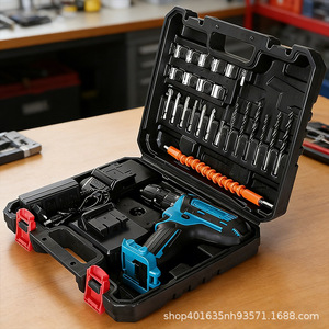 Taladro Eléctrico de 550W, 50Nm de Torque, 16mm de Capacidad de Perforación, a Batería con Dos Baterías y Cargador para Bricolaje en el Hogar y Pequeños Talleres de Reparación - Product Image 3