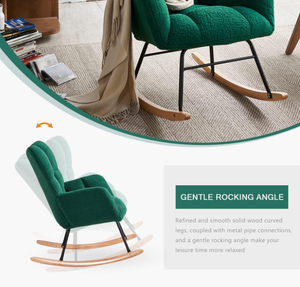 <span class=keywords><strong>Sillón</strong></span> Mecedora Moderno, Superventas de Fábrica, Tapizado en Tela, con Respaldo Alto, Reposabrazos y Funda Extraíble - Product Image 5