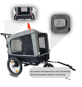 Facile à déplacer pliable réglable extérieur animal de compagnie chien chat bébé enfants voiture transporteur chariot chariot Cargo vélo vélo remorque - Product Image 6