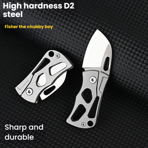 Mini herramienta plegable de acero D2 para exteriores, defensa personal, llavero portátil, abridor de cajas, cuchillo para desempacar paquetes - Product Image 3