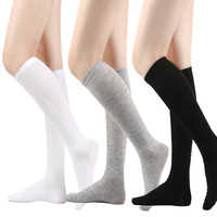 Chaussettes de compression fines pour jeunes CompresSocks, haute élasticité, sans couture, compression graduée, antidérapantes en silicone, hauteur genou, en nylon, pour l'extérieur