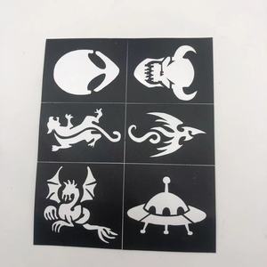 Pochoir adhésif réutilisable en PVC pour tatouage temporaire corporel et design de peinture faciale - Product Image 6