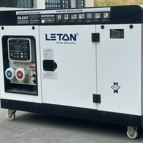LETON POWER 12kw 15kva Silent Diesel Generator with ATS Low Fuel Consumption for Home Use Silent Diesel Generator With Wheels