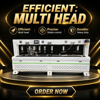 Máquina Industrial CNC para Corte y Encaje de Madera |   Máquina Automática de 4 Procesos para Trabajar la Madera, Producción de Muebles de Madera Sólida, 380V 2840rpm