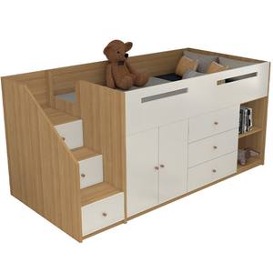 Современная детская кровать, детская двухъярусная кровать с шкафом, ящиками для хранения, набор детской мебели - Product Image 1