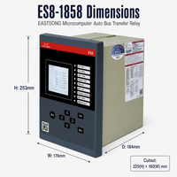EASTSONG ES8-1858 Perangkat Perlindungan Transfer Otomatis Bus-Coupler Tiga Fasa Layar Digital 2CH Jaringan Ring Ethernet RS485 Modbus