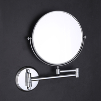 Miroir de maquillage cosmétique pliable à double face avec grossissement 3x moderne, miroir mural pour la douche