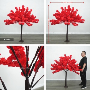 Árbol de Flores de Cerezo Artificial Grande, Árbol de Sakura Artificial Rojo, Árbol de Cerezo Artificial con Flores - Product Image 2