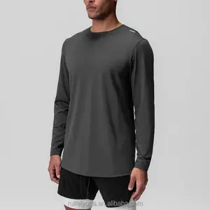 Men's Quick-drying Athletic Sports T-shirt Crew Neck Long Sleeve
