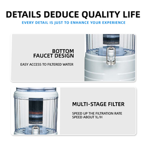 Hộ gia đình trọng lực hệ thống lọc nước làm cho nước kiềm và thêm khoáng chất 14L Máy lọc nước - Product Image 5