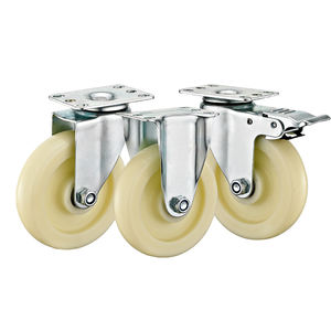 3 4 <span class=keywords><strong>5</strong></span> Zoll mittelschwere PP-Rad rollen Top Plate Typ Handwagen Rollen maschinen Industrie anlagen Wagen - Product Image 5