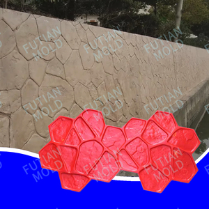 Fabricante de productos de moldes de cemento de hormigón Futian, venta al por mayor, nuevo diseño, alfombrillas de sello de hormigón de goma, alfombrillas de piedra para jardín - Product Image 6