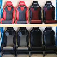 JBR9023 Asientos de Carreras Tipo Baquet Personalizados de Cuero PVC y Fibra de Carbono de Estilo Universal para Coche Modificado con Gamuza y Logo Personalizado