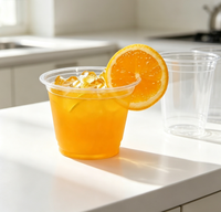 Vente en gros de gobelets jetables recyclables transparents de haute qualité avec logo personnalisé pour boissons froides, jus glacés, bubble tea, smoothies