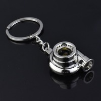 Turbocompresseur en métal roue dentée disque de frein porte-clés amortisseur pièces automobiles porte-clés logo personnalisé cadeau créatif porte-clés