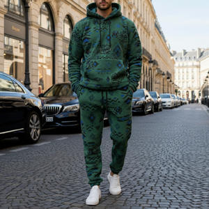 Nouvelle collection automne-hiver pour le commerce transfrontalier Europe-Amérique : Blouson décontracté pour homme, doublé polaire, épais, blanc cassé et vert - Product Image 3