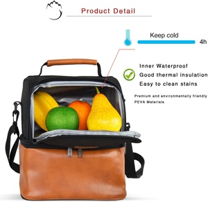 Polyester Breast Milk <strong>Cooler</strong> Bag Contoured <strong>Ice</strong> <strong>Pack</strong> Fits 6 Breastmilk Baby Bottles Insulated Portable Tote Bag <strong>for</strong> Nursing - Product Image 3