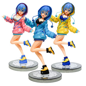 Figurines PVC Anime <span class=keywords><strong>Re</strong></span>:<span class=keywords><strong>Zero</strong></span> Rem & Ram - Ensemble de collection en pose assise avec pyjama, vente en gros, 2 figurines d'anime pour la vente au détail - Product Image 1