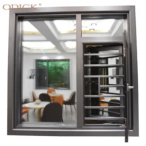 Arched Window Huge Aluminum Swing Graphic Design Stainless Steel Anti-theft Aluminum Alloy Horizontal Modern French Villa Louver