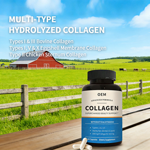 Capsules de collagène de 5 types, OEM/marque privée |   <span class=keywords><strong>Biotine</strong></span> 2500mcg + Vitamine C 180mg |   Mélange de collagène 1300 mg - Product Image 4