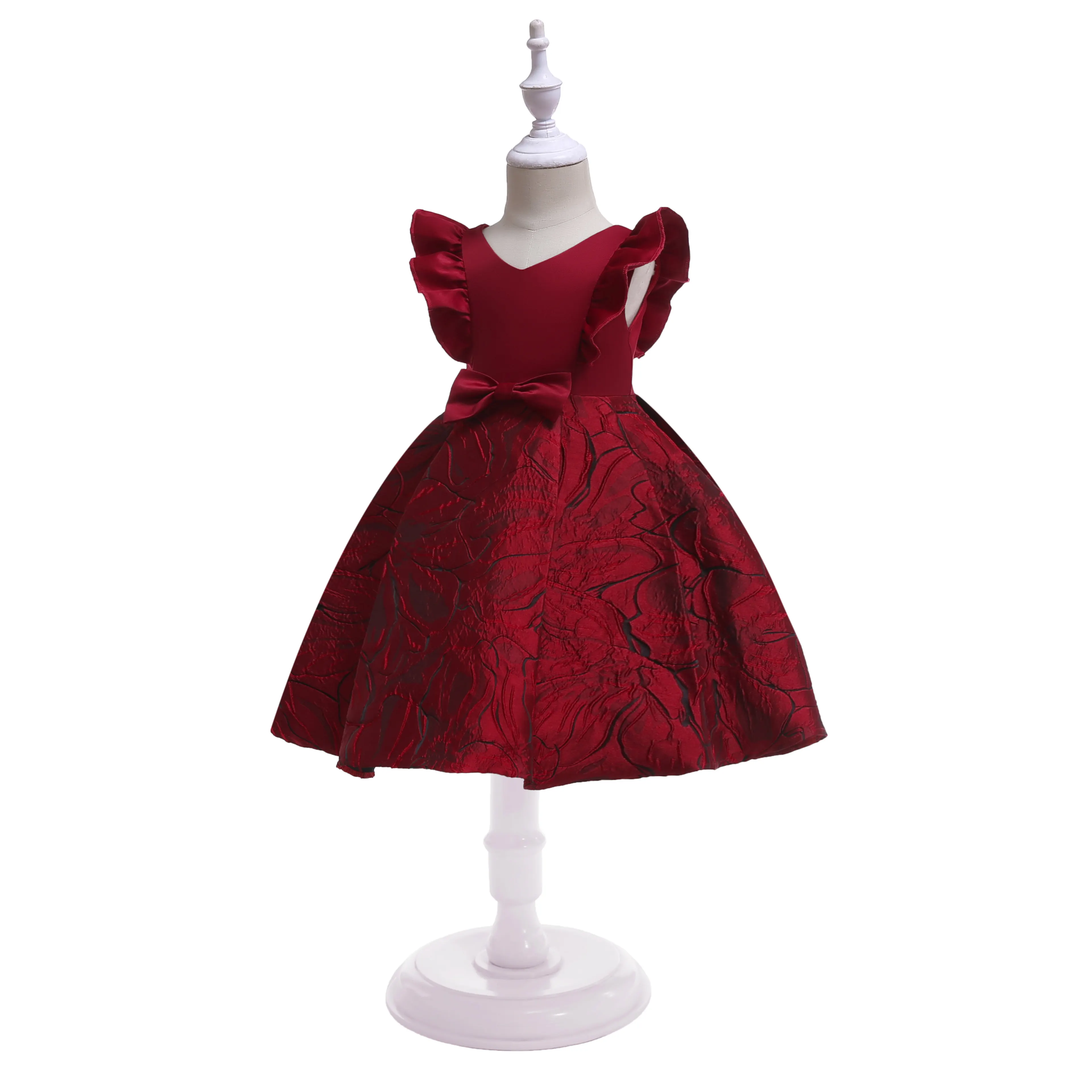 Guangzhou Kids Birthday Dress Party Dresses For 8 Year Old Girls Children Fancy Frocks Satin Designs 3184