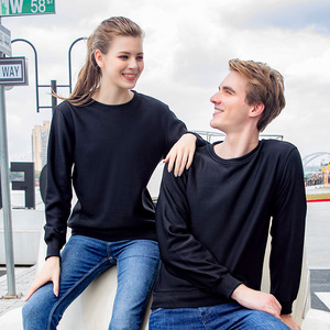 Sweat-shirt à col rond doublé en polaire orange, vêtements de travail en coton, vêtements d'extérieur pour l'automne et l'hiver - Product Image 4