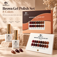 Fournitures d'usine en gros – Collection de vernis à ongles UV gel automne-hiver, 8 couleurs, 15 ml, non toxique et écologique