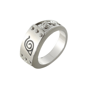 Anillo <span class=keywords><strong>de</strong></span> compromiso y boda <span class=keywords><strong>de</strong></span> aleación con símbolo <span class=keywords><strong>de</strong></span> <span class=keywords><strong>Konoha</strong></span> <span class=keywords><strong>de</strong></span> Anime para el Universo <span class=keywords><strong>de</strong></span> Whirlpool, venta directa del fabricante - Product Image 5