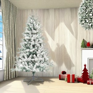 Schneeweißer Künstlicher Weihnachtsbaum, 5 Meter Hoch, <span class=keywords><strong>Balsa</strong></span>-Holzstamm, Natürlicher Look, 4 Fuß Kiefer, Drehbar 300cm, für Weihnachten und Hochzeiten - Product Image 2
