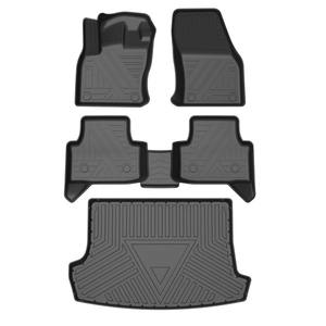 High Quality Luxury Black 3.6mm Thick Non-Skid Design Waterproof 3D TPE Full Set 4pcs Car <b>Floor</b> Mat for VW T-ROC 2018-2021 - Product Image 1