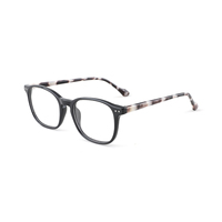 Gafas de lectura con montura óptica cuadrada de acetato transparente, ligeras, duraderas, a la moda, color gris